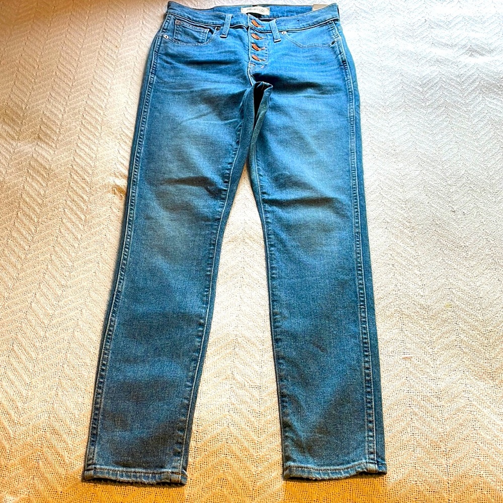 Madewell Button Fly Skinny Jeans High Rise Size 26-Magic Pockets NWT